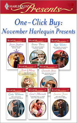 Title details for November Harlequin Presents: Expecting His Royal Baby\The Billionaire's Captive Bride\The Greek Tycoon's Unwilling Wife\The Boss's Christmas Baby\The Spanish Duke's Virgin Bride\The Italian's Pregnant Mistress by Susan Stephens - Available